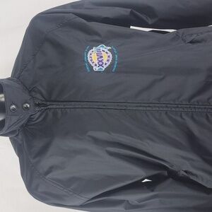 Vintage 1994 Super Bowl GA Dome Men's LG embroidered nylon black bomber jacket